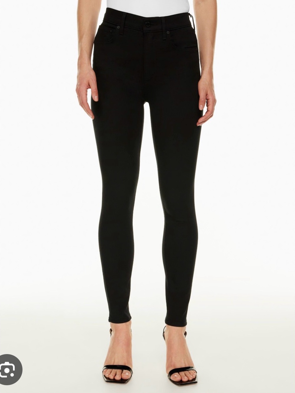 Denim Forum Black High-Rise Skinny Jeans